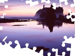 Skały, Słońca, Plaża, Kamienie, Zachód