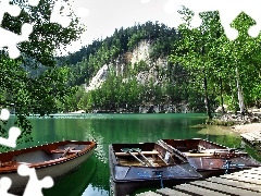 Jezioro, Skalne Miasto, Czechy, Szmaragd, Adrspach