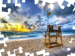 Floryda, Palm Beach, Plaża, USA, Ocean