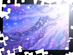światło, łańcuchy, 3D, Wektorowa