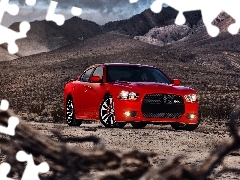 Czerwony, Charger, 2012, Dodge