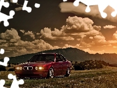 Bmw, Bordowe, Góry, Chmury