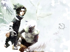 Naruto, lawina, para, ludzie