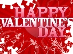 Tło, Day, Valentines, Walentynki, Czerwone, Napis, Happy