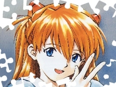 dziewczynka, twarz, Neon Genesis Evangelion