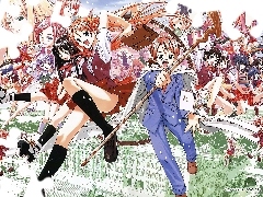kobieta, facet, Mahou Sensei Negima, kij