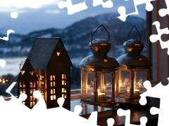 Lampiony, Widok, Okno