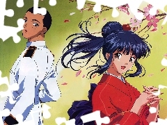 dziewczyna, chłopak, Sakura Wars