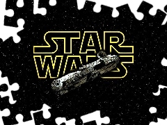 noc, gwiazdy, Star Wars, tytuł, niebo