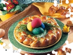 Babka, Wielkanocnego, Dekoracja, Stołu