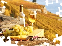 Scyzoryk, Żółty, Winogrona, Wino, Ser