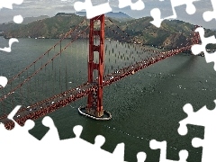 Góry, Woda, Most, San Francisco, Golden Gate