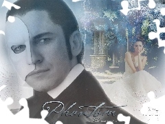maska, Gerard Butler, Phantom Of The Opera, suknia, Emmy Rossum