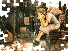 mandolina, anioł, Haibane Renmei