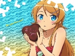 Blondynka, Serduszko, Anime, Walentynka