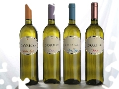 butelki, kolorowe, Wina
