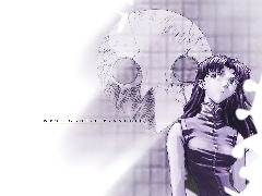 kobieta, Neon Genesis Evangelion, czaszka