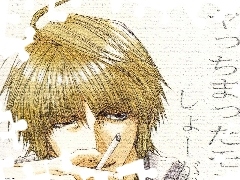 napis, papieros, Saiyuki, osoba