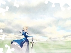 polana, miecz, Fate Stay Night, kobieta