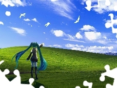 Ptaki, Windows XP, Miku Hatsune, Vocaloid