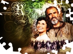 ciemne włosy, siwa broda, Sean Connery