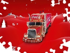 Dostawczy, Samochód, Coca, Cola