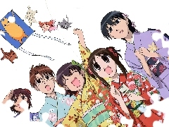 ludzie, latawiec, Azumanga Daioh