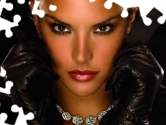 Twarz, Rękawiczki, Adriana Lima