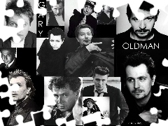 ciemny strój, czapka, Gary Oldman
