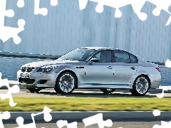 Lewy, E60, Silver, Bok, BMW 5
