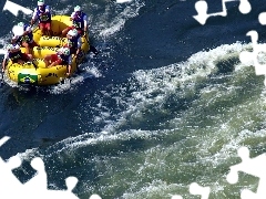 wiosła, rzeka, Rafting, spływ