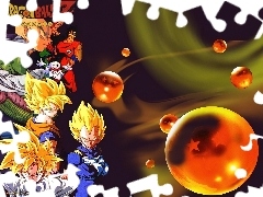 Krilan, Vegeta, Trunk, Son Gohan, Piccolo, Son Goku