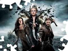 Chris Hemsworth, Kristen Stewart, Królewna Śnieżka I Łowca, Charlize Theron
