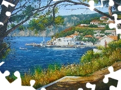 Jezioro, Góry, Domy