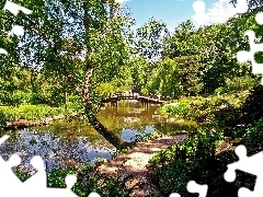 Rzeka, Mostek, Park