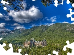 Chmury, Hotel, Las, Góry