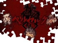 napisy, twarze, Berserk