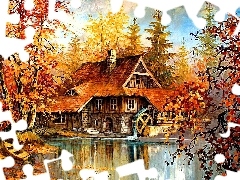 Młyn, Jezioro, Dom