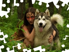 Pies, Las, Dziewczyna