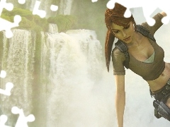 Tomb Raider, Skały, Wodospad