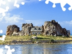 Skały, Wyspa, Domek