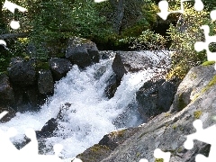 Wodospad, Kamienie