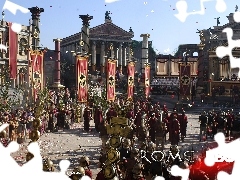 święto, kolumny, Rome, wiwat, Rzym