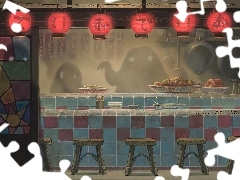 lampy, krzesła, Spirited Away