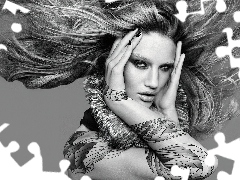 Włosy, Rozwiane, Rosie Huntington Whiteley, Tatuaż