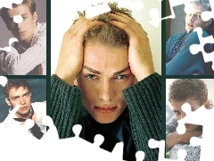jasne włosy, niebieskie oczy, Hayden Christensen