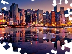 Zachód, Chiny, Panorama, Hong Kong