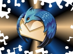 ptak, grafika, Thunderbird, koperta