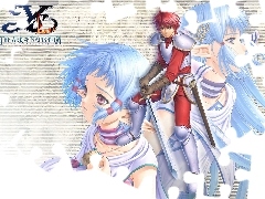 manga, mężczyzna, wojownik, Ys Vi The Ark Of Napishtim, grafika, postać