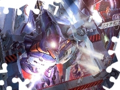 miasto, Neon Genesis Evangelion, robot